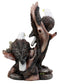 Ebros Wildlife Habitat Bald Eagle Family In Nest Statue 12"H Eagle Mate With Nestlings