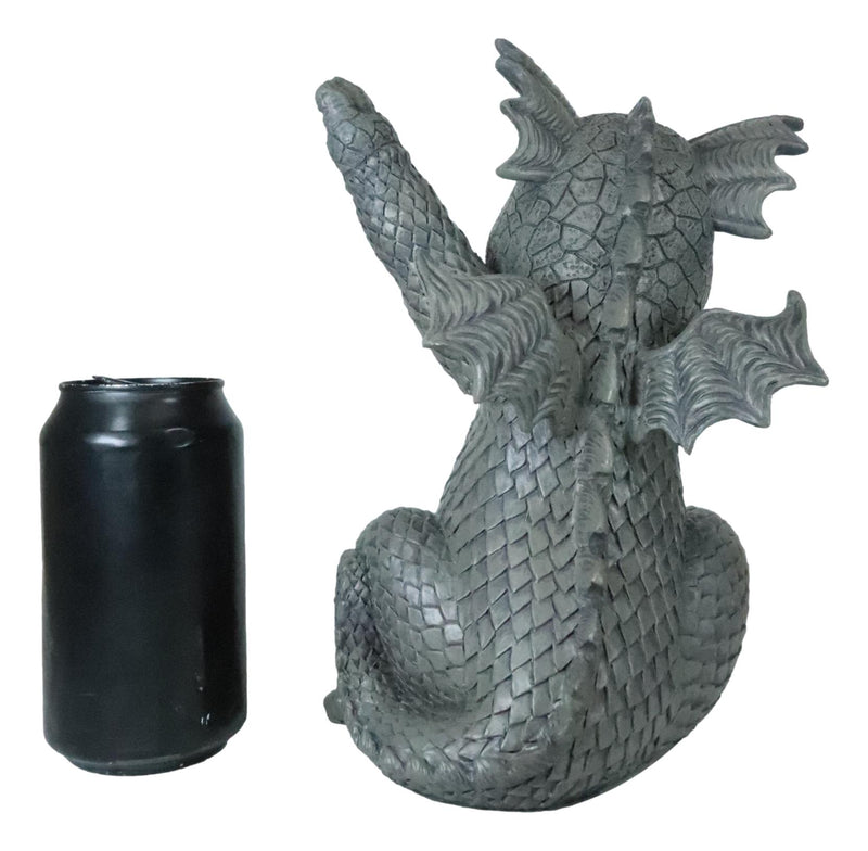 Ebros Whimsical Hip Hop Dabbing Garden Dragon Statue 9.25" Tall Look at My Dab