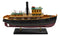 Ebros 18" Long Handicraft Tugboat Boat Model Statue with Wood Base Stand Figure - Ebros Gift