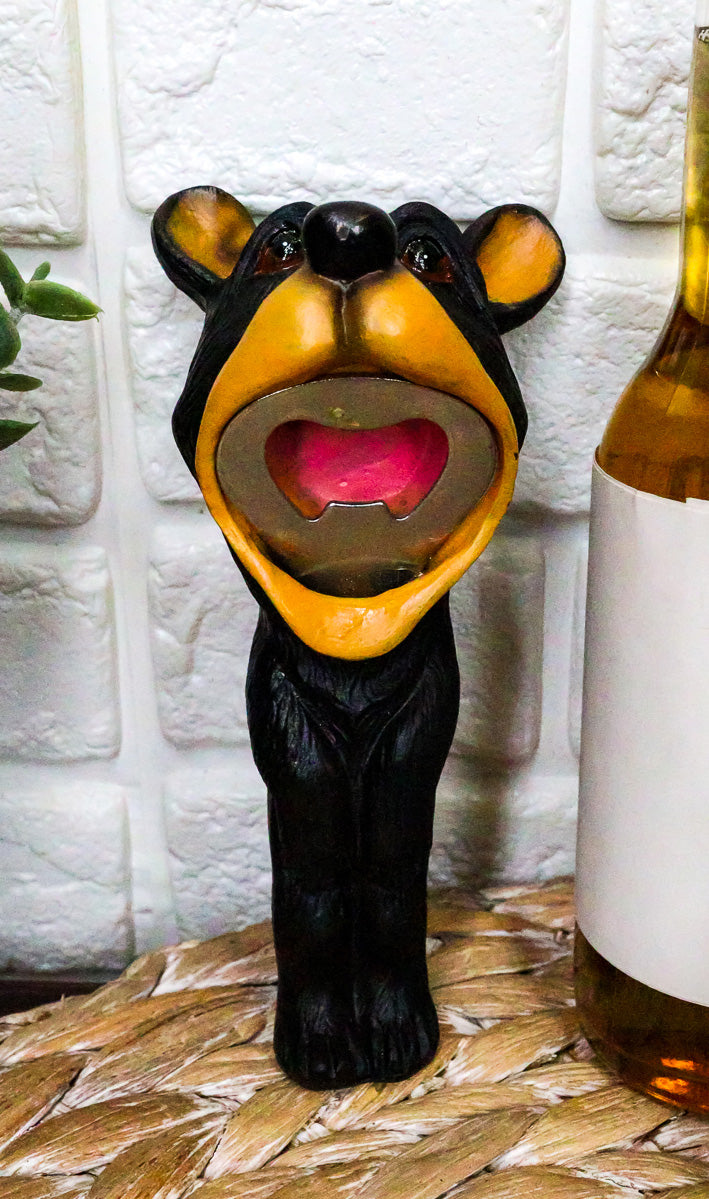 Western Whimsical Comical Forest Black Bear Soda Beer Hand Bottle Cap Opener
