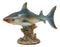 Ebros Gift 7" Long Ocean Marine Beach Coastal Predator Great White Shark Swimming Over Coral Reefs Statue Deep Blue Sea Apex Hunter Sharks Fish Figurine Home Decor