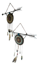 Pack Of 2 Southwestern Boho Chic Indian Arrow Dreamcatcher Feathers Wall Decors