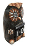 Balinese Wood Handicrafts Hypnosis Eyes Nocturnal Owl Desktop Calendar Figurine