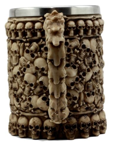 Ebros Large Ossuary Skull Bone Graveyard Beer Stein Tankard Coffee Cup Drink Mug 14oz