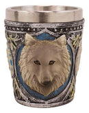Ebros Celtic Wicca Alpha Grey Wolf Spirit 2-Ounce Shot Glass Set of 4 Novelty