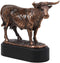 Ebros 9.5" L France Charolais Cattle Cow Bronze Electroplated Figurine with Base