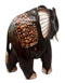 Balinese Wood Handicrafts Jungle Elephant With Eggskin Shells Figurine 10"H