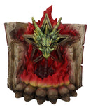 Pentagram Star Green Dragon of Bibliography On Spell Book With LED Fire Breath