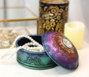 Chakra Rainbow Buddhist Mandala Wheel And Glass Cabochon Decorative Jewelry Box
