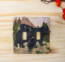 Rustic Western Bear And Cubs Double Toggle Light Switch Plate Cover Set Of 2