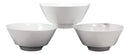 Contemporary Large White Porcelain Trapezoid Round Bowls 44oz 8.5"Dia Set Of 3