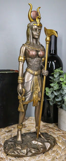 Egyptian Goddess of Motherhood Sky Love Arts Hathor Ra Holding Staff Figurine