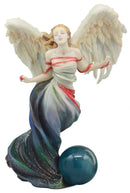 Ebros Written in the Wind Sheila Wolk Angel Statue 10.25"H Celestial Angel With Moon