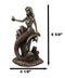 Under The Sea Mermaid Holding Sconce Sitting On Giant Coral Reef Throne Statue
