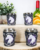 Mythical Fantasy Celtic Sacred Unicorn Shot Glasses 2-Ounce Set Of 4 Novelties