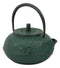 Japanese Tetsubin Green Cast Iron Teapot In Oriental Bamboo Design Tea Pot 20oz