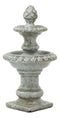 Ebros Fairy Garden Miniature 2 Tier Artichoke Finial Water Fountain Figurine 5"H
