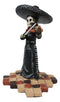 Mariachi Band Lady Skeleton Folk Music Violinist Figurine Day Of The Dead Decor