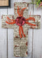 Inspirational Bible Verses Faith Grace Hope Red Flower With Strings Wall Cross
