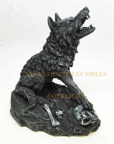 Ebros 6.5 Inch Howling Werewolf with Crushed Skull Statue Figurine