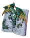 Guardian Of Bibliography Gold Green Dragon Emerging Out Of Spell Book Figurine