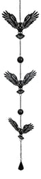 Whimsical Alchemy Sorcerer Night Goth Owls Metal Wall Hanging Mobile Wind Chime