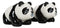 Ceramic Kissing Giant Panda Bears Salt And Pepper Shakers Holder Figurine Set