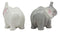 Ebros Kissing Elephant Couple Ceramic Salt And Pepper Shakers Figurine Decor Set 3.5"Long