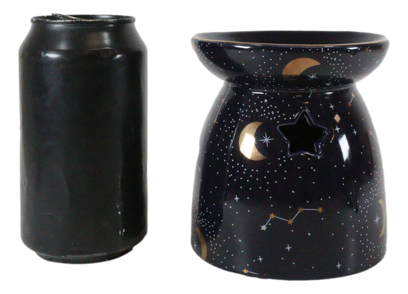 Wicca Purple Constellation Stars And Moon Purple Essential Oil Burner Wax Warmer