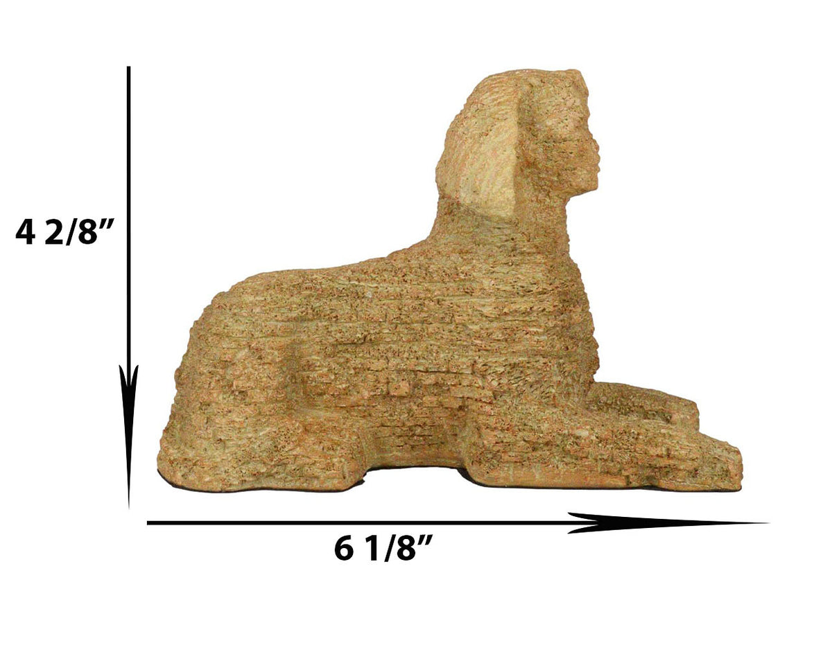 Egyptian World Wonder Great Sphinx Of Giza Androsphinx Sand Finish Figurine - Ebros Gift