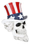 Ebros Large Uncle Sam Patriotic Grinning Skull With Top Hat Wall Decor Hanging Plaque