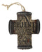 Rustic Western Christian Bible Verses Crosses Set of 4 Christmas Tree Ornaments