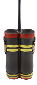 American Hero Fire Fighters Fireman Boots Desktop Table Lamp With Laced Shade