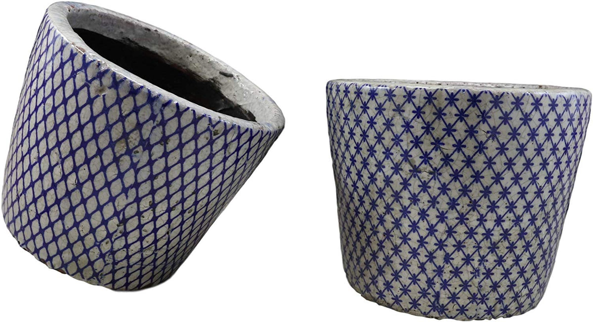 Ebros Terracotta Ceramic Pot Planters Set of 4 Planter Pots Garden Accent 6"H - Ebros Gift