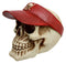 Beach Volleyball Professional Player Skull With Red Visor Cap Decor Figurine