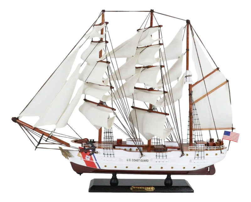 20"L Handicraft Wood United States Coast Guard Cutter Eagle Ship Model Display