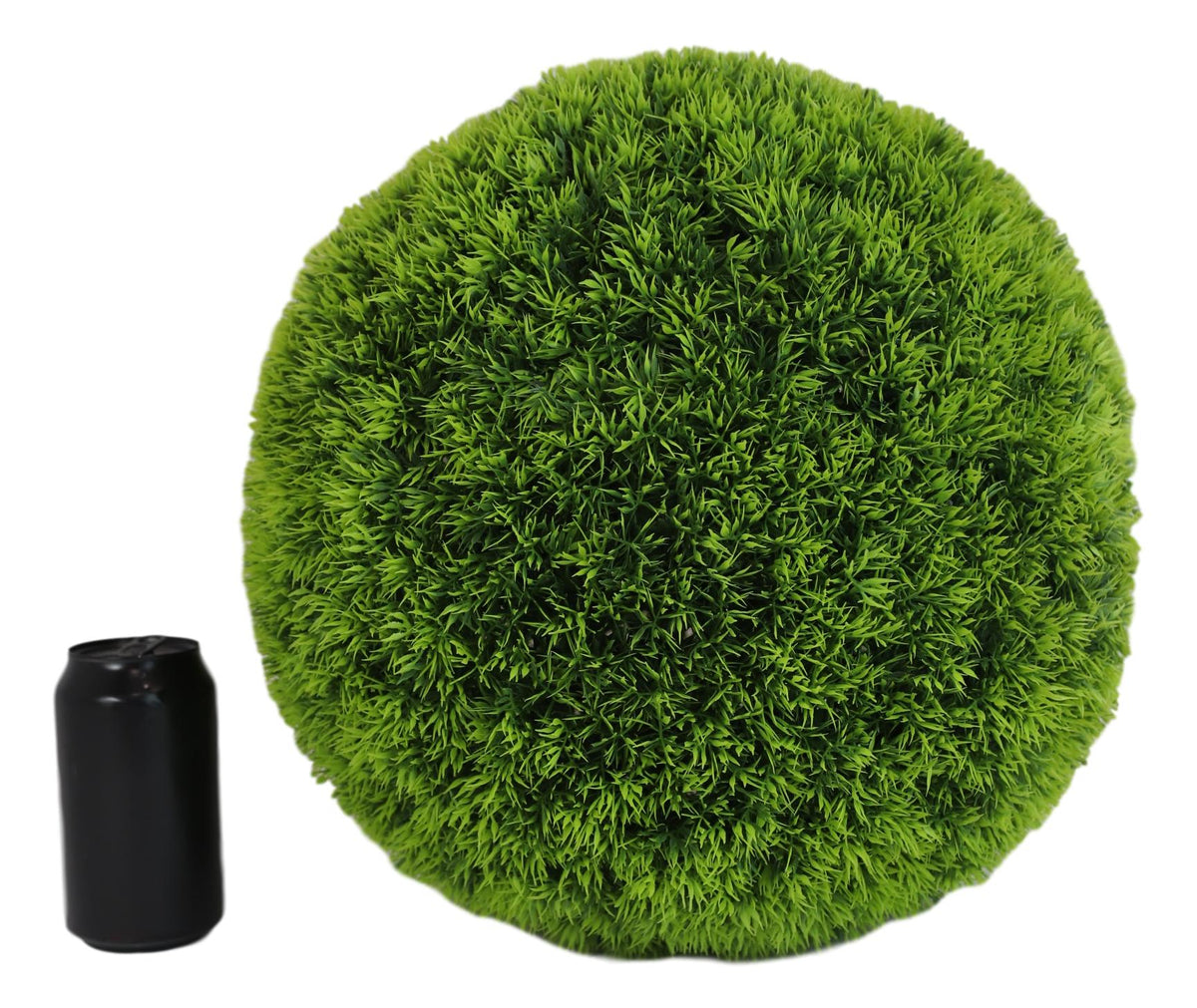 Home And Garden 15"D Round Green Artificial Faux Spiky Grass Topiary Ball