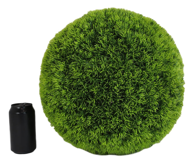 Home And Garden 15"D Round Green Artificial Faux Spiky Grass Topiary Ball