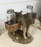 Full Moon Alpha Gray Wolf With Saddlebags Salt & Pepper Shakers Holder Figurine