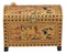 Ebros Beautiful Golden Egyptian Hieroglyphic Embellished Trinket Box 6" Long Gods of Egypt Decorative Box