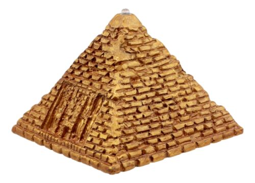 Ebros Small Golden Egyptian Giza Golden Pyramid Figurine with LED Light 3.25"L