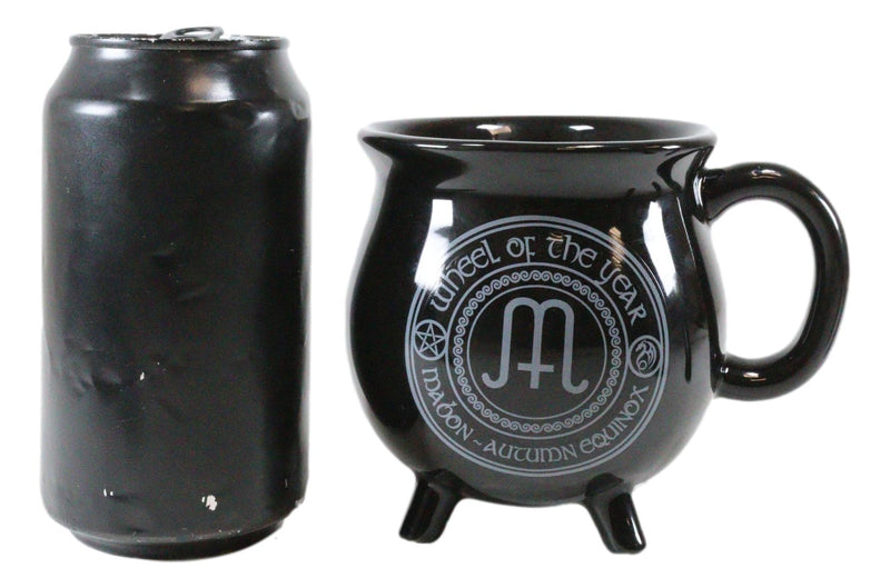 Wicca Sabbats Wheel of The Year Mabon Dragon Heat Color Changing Cauldron Mug