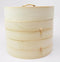 Dimsum High Tea 6" Diameter Bamboo Steamer - Stackable Two Baskets With One Lid