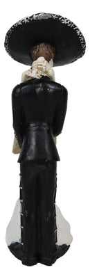 Love Never Dies Wedding Bride & Groom Mariachi Skeleton Couple Dancing Figurine