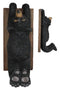 Set Of 2 Rustic Western Black Bear Clinging On Faux Wood Plank Wall Coat Hooks