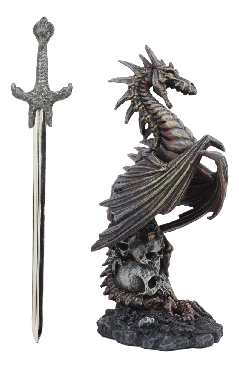 Ebros Litche Blade Ruth Thompson Skeleton Dragon Statue With Letter Opener Knife Decor
