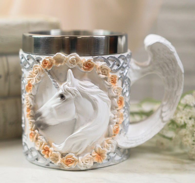 Ebros Sacred Bridal Unicorn Mug Drink Beer Stein Tankard Coffee Cup 4.25"H