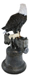 Ebros Independence Day American Patriotic Glory Bald Eagle Liberty Bell Statue
