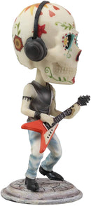 Ebros Day of The Dead Booblehead Collection The Lead Guitarist Sugar Skull Figurine