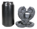 Romantic Double Dragon Heart With Celtic Knotwork Backflow Cone Incense Holder
